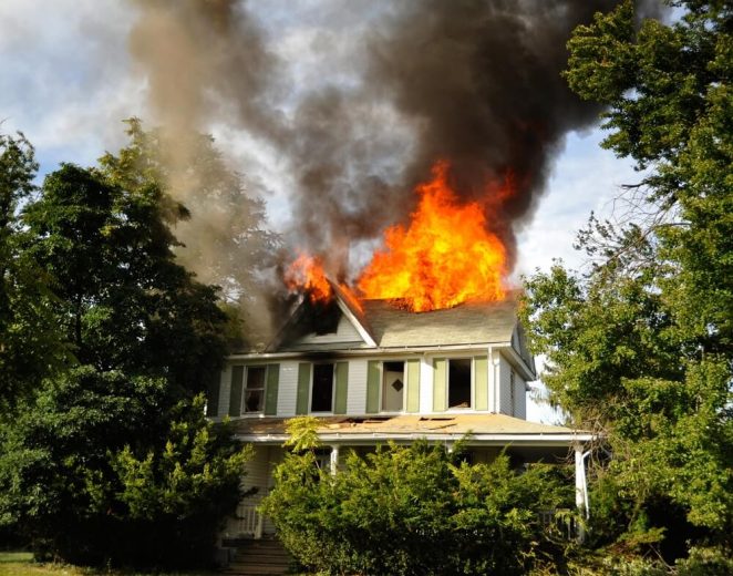 House on fire - Cost-U-Less - cheap auto insurance in California